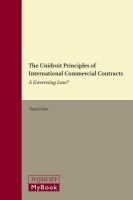 The UNIDROIT principles of international commercial contracts a governing law? /