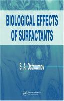 Biological effects of surfactants /
