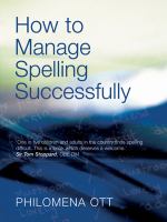 How to manage spelling successfully