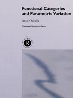 Functional Categories and Parametric Variation.