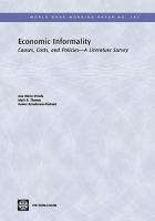 Economic informality causes, costs, and policies : a literature survey /