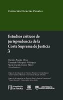Estudios críticos de la jusrisprudencia de la Corte Suprema de Justicia 3.