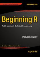 Beginning R : An Introduction to Statistical Programming.
