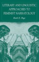 Literary and linguistic approaches to feminist narratology /