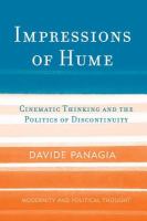 Impressions of Hume cinematic thinking and the politics of discontinuity /