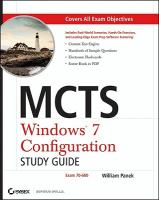 MCTS Microsoft Windows 7 configuration study guide /