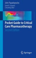 Pocket guide to critical care pharmacotherapy