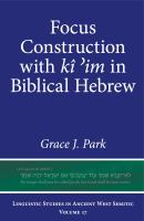 Focus construction with kî ʼim in biblical Hebrew