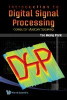 Introduction To Digital Signal Processing.