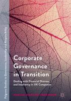 Corporate Governance in Transition Dealing with Financial Distress and Insolvency in UK Companies /