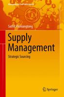 Supply Management Strategic Sourcing /