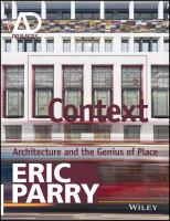 Context architecture and the genius of place /