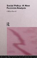 Social policy a new feminist analysis /