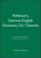 Patterson's German-English dictionary for chemists /