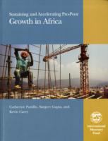 Sustaining and accelerating pro-poor growth in Africa /