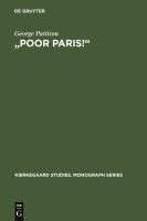 Poor Paris! Kierkegaard's critique of the spectacular city /