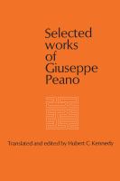 Selected works of Giuseppe Peano