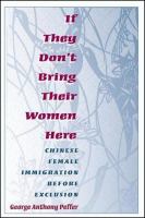 If they don't bring their women here : Chinese female immigration before Exclusion /