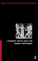 Literary texts and the Greek historian