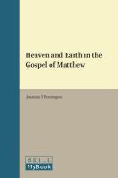 Heaven and earth in the Gospel of Matthew