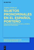 Pronominal Subjects in Buenos Aires Spanish : Implicaciones pragmáticas en la interfaz sintáctico-fonológica.