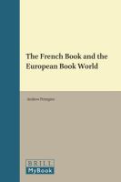 The French book and the European book world