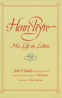Henri Peyre : His Life in Letters.
