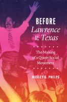 Before Lawrence v. Texas the making of a queer social movement /
