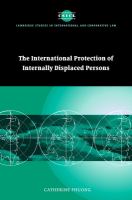 The international protection of internally displaced persons /