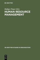 Human Resource Management : An International Comparison.