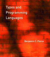 Types and Programming Languages.