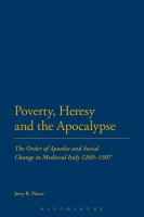 Poverty, heresy, and the Apocalypse the Order of Apostles and social change in medieval Italy, 1260-1307 /