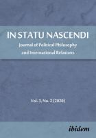 In Statu Nascendi : Journal of Political Philosophy and International Relations    2020/2.