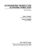 Econometric models and economic forecasts /