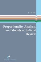 Proportionality analysis and models of judicial review a theoretical and comparative study /