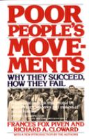 Poor people's movements : why they succeed, how they fail /