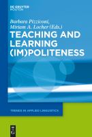 Teaching and Learning (Im)Politeness.