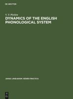 Dynamics of the English Phonological System.