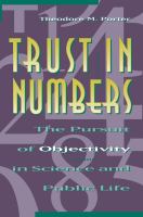 Trust in numbers : the pursuit of objectivity in science and public life /