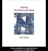 Selling Architectural Ideas.