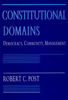 Constitutional domains : democracy, community, management /