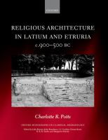 Religious architecture in Latium and Etruria, c. 900-500 BC /
