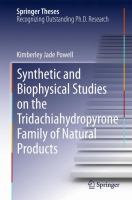 Synthetic and Biophysical Studies on the Tridachiahydropyrone Family of Natural Products