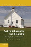 Active citizenship and disability implementing the personalisation of support /
