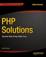 PHP Solutions Dynamic Web Design Made Easy /