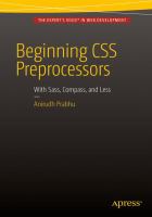 Beginning CSS Preprocessors With SASS, Compass.js and Less.js /