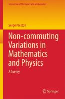 Non-commuting Variations in Mathematics and Physics A Survey /