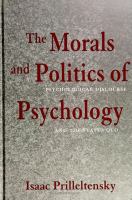 The morals and politics of psychology : psychological discourse and the status quo /