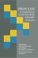 Proclus A Commentary on the First Book of Euclid's Elements /