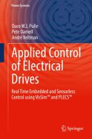 Applied Control of Electrical Drives Real Time Embedded and Sensorless Control using VisSim™ and PLECS™ /